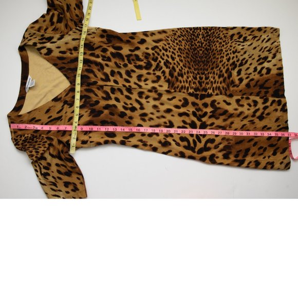 Tommy Bahama Dress Serengeti Spots Animal Print Mini V-neck Brown Black Size XS - Picture 5 of 5